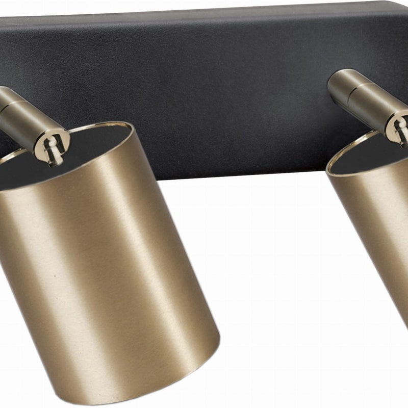 Reflektor sufitowy spot natynkowy Eye listwa mosiądz-czarny 2xGU10x10W wym: 25 x 7 cm metal Nowodvorski Lighting
