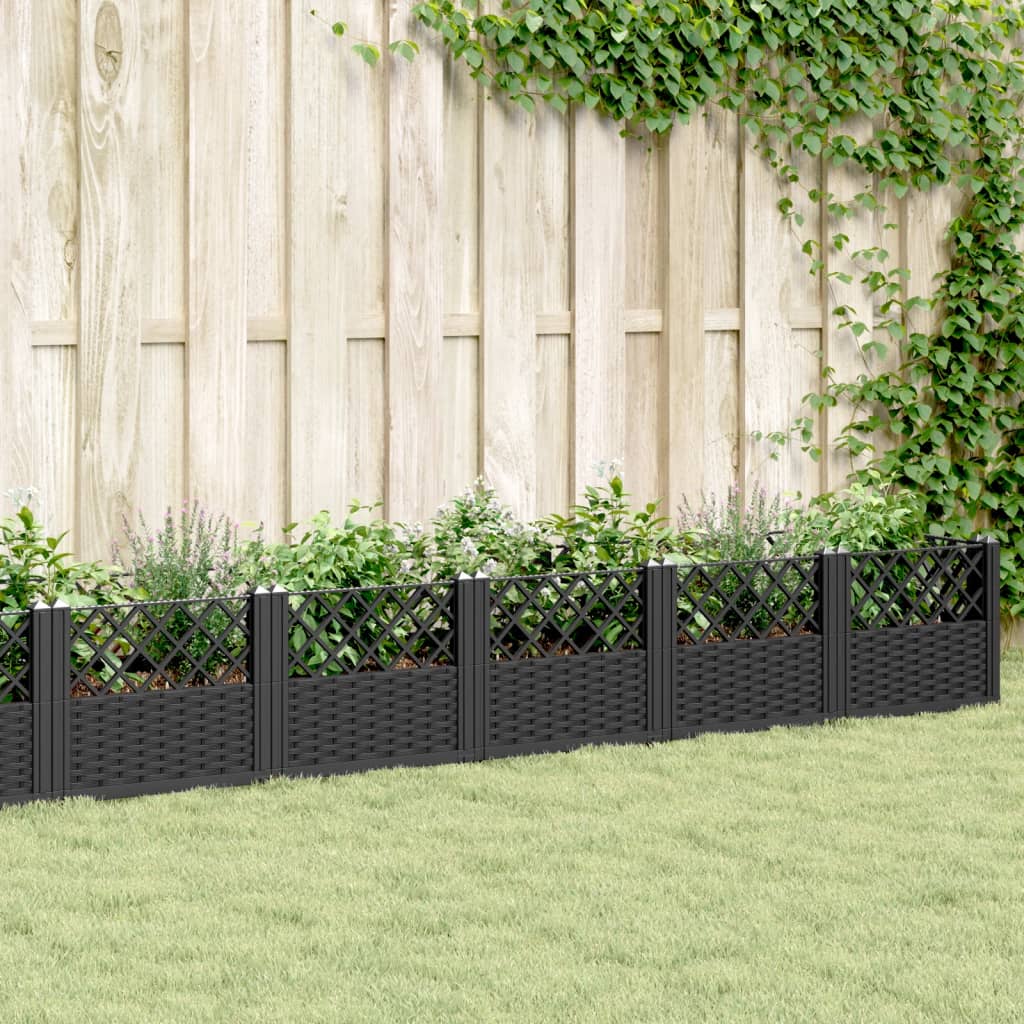 Bordura Da Giardino Diritta Nera - Altezza 7,8 Cm X 10 Metri Con 50 Picchetti Di Ancoraggio In PE