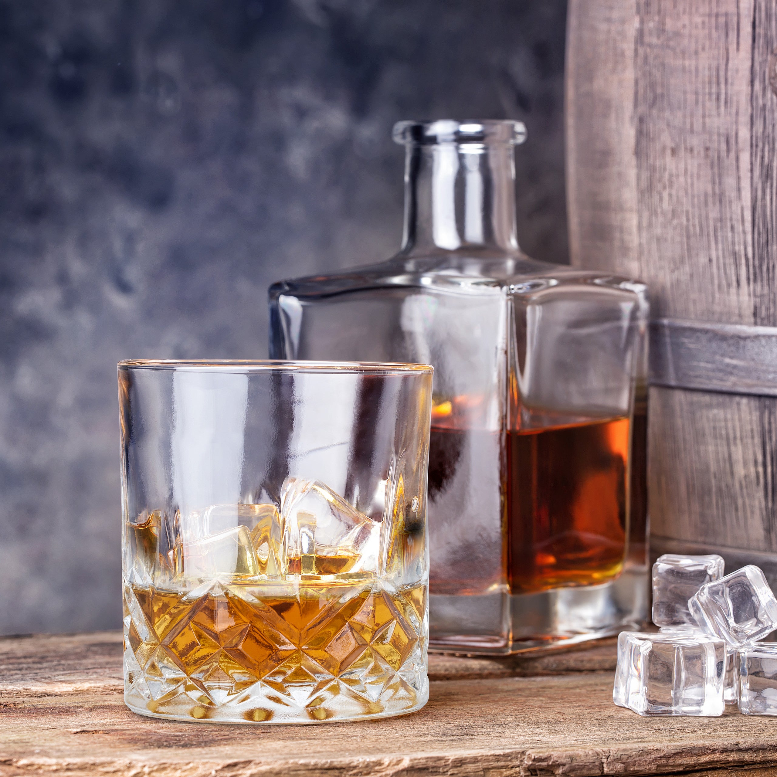 Set di 2 bicchieri da whisky e pietre in scatola