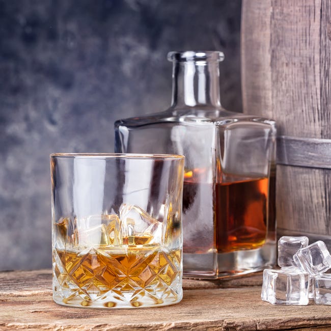 Set di 2 bicchieri da whisky e pietre in scatola Set di 2 bicchieri da whisky e pietre in scatola
