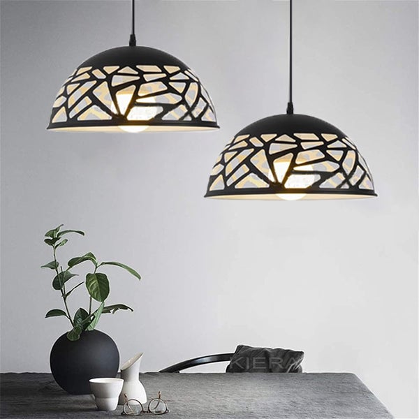 Lampa wisząca LED E27 – żyrandol w stylu retro industrialnym z kutego żelaza, ciepłe światło,regulowana wysokość 1,2 m, do sypialni, jadalni lub baru - 3