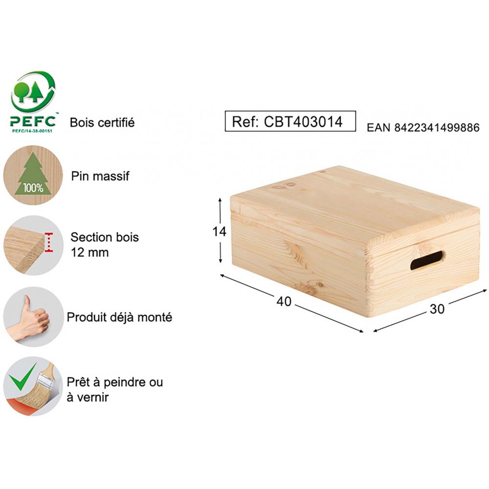 BOITE DE RANGEMENT PINS MAS.40X30X14CM ASTIGARRAGA - CBT403014 - 7