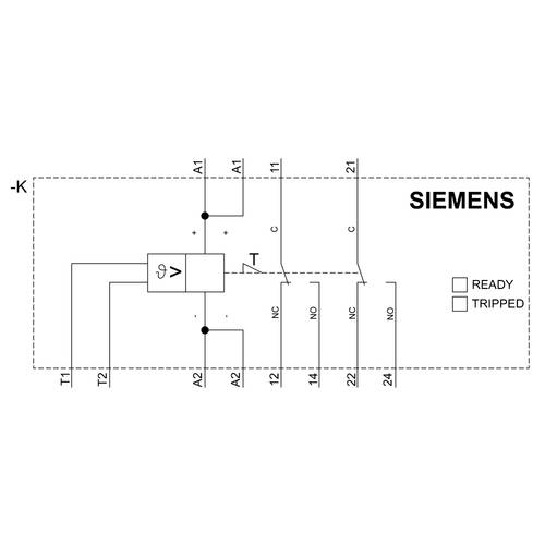 Siemens Relais de protection moteur par thermistances 2 inverseurs (RT) 1 pc(s) 3RN2011-1BA30 - 3