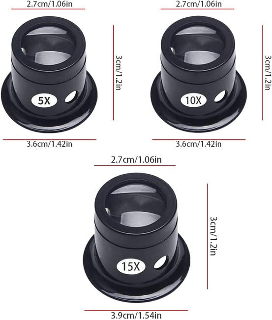 Loupes professionnelles pour bijoutiers, outil de réparation d'horloges Loupes professionnelles pour bijoutiers, outil de réparation d'horloges