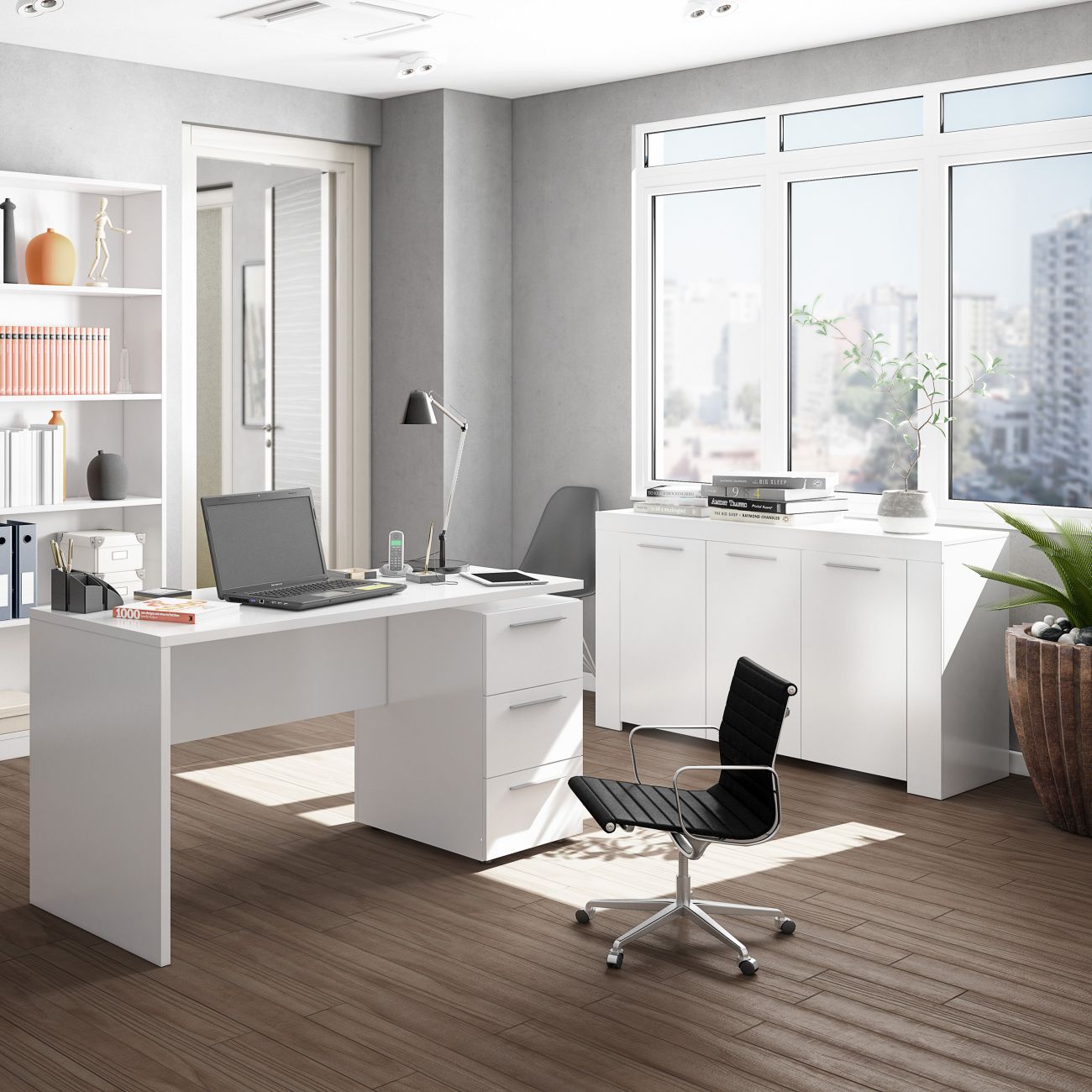 Aparador Ambit Blanco Artik (Blanco Mate) 144 x 80 x 42 cm - 9