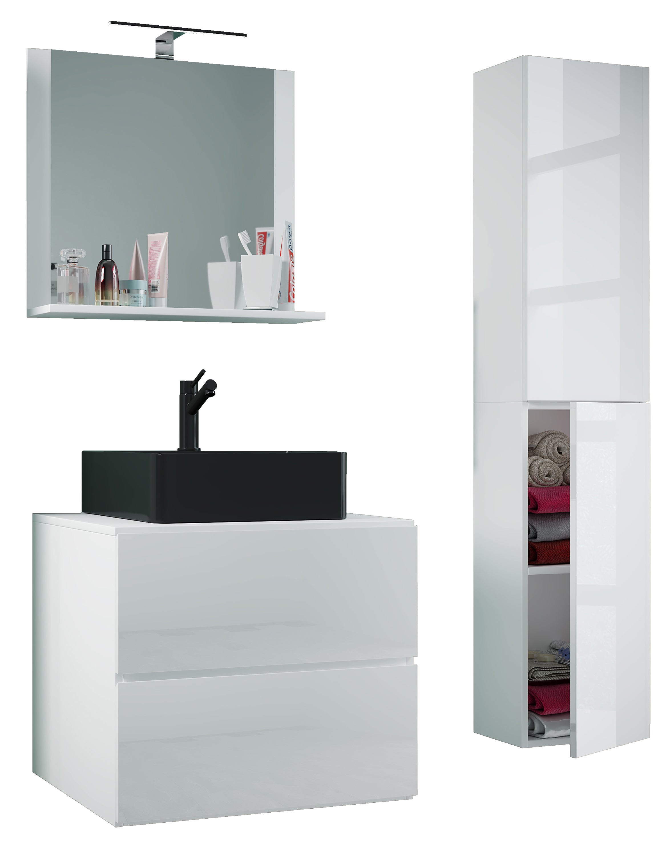 umywalka do mebli łazienkowych Lendas Biały W. 150 x S. 93 x G. 52 cm