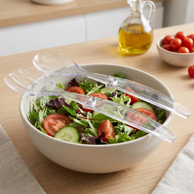 Garfo e colher de salada de acrílico - 30 cm | Leroy Merlin
