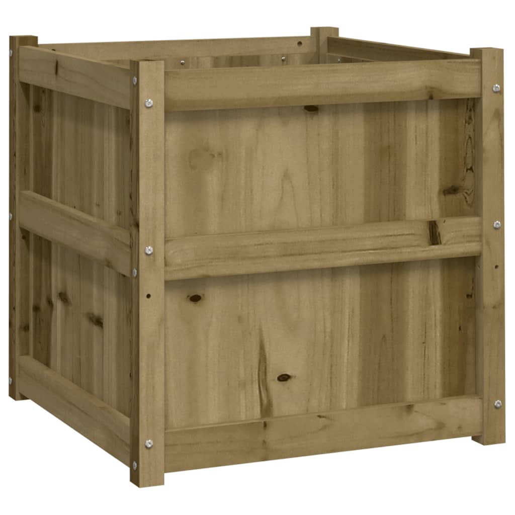 Lot de 2 Jardinières - Bac à Fleurs - Pot De Fleurs bois de pin n2214l - 5