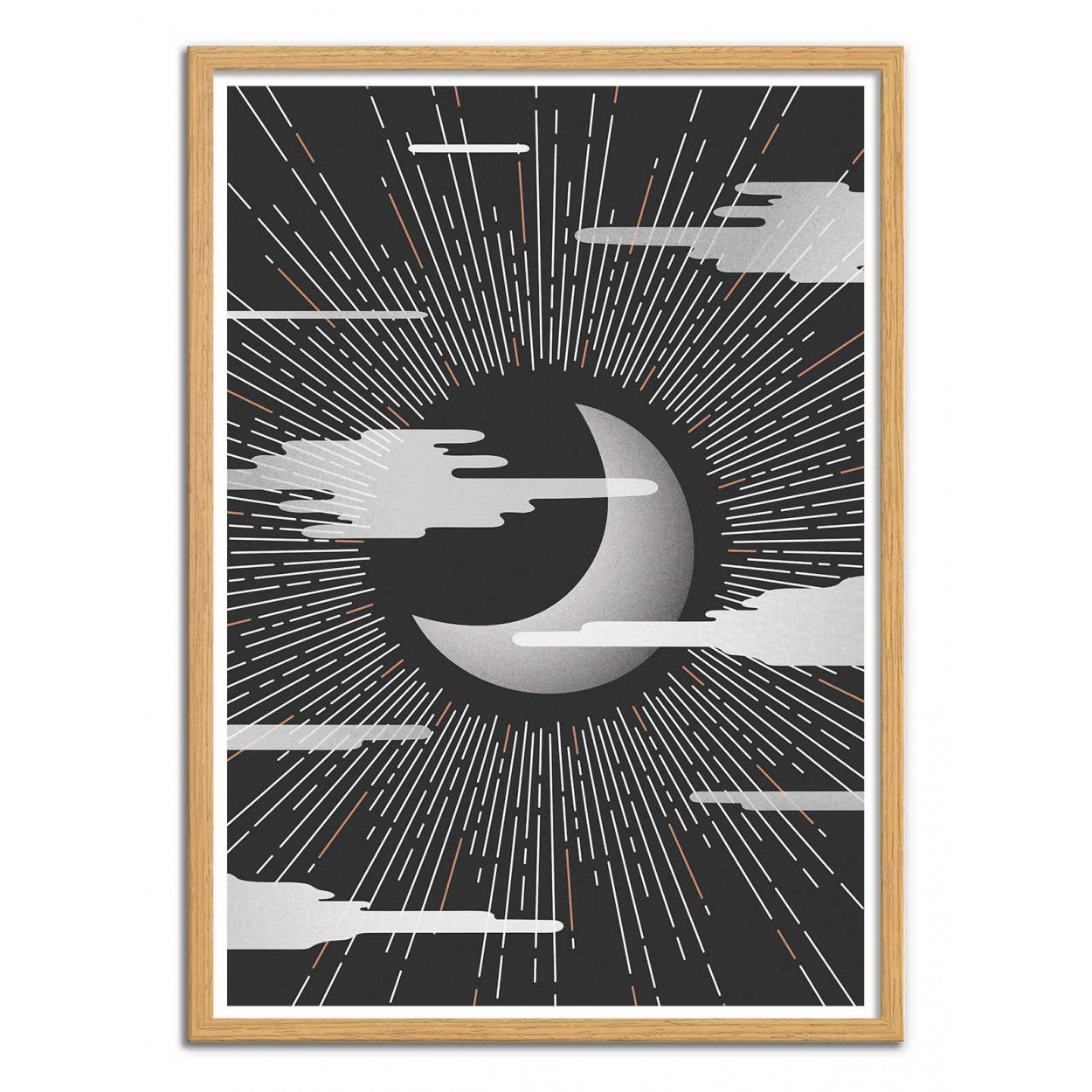 Art-Poster - The moon - Kookie Pixel - 30 x 40 cm - 4