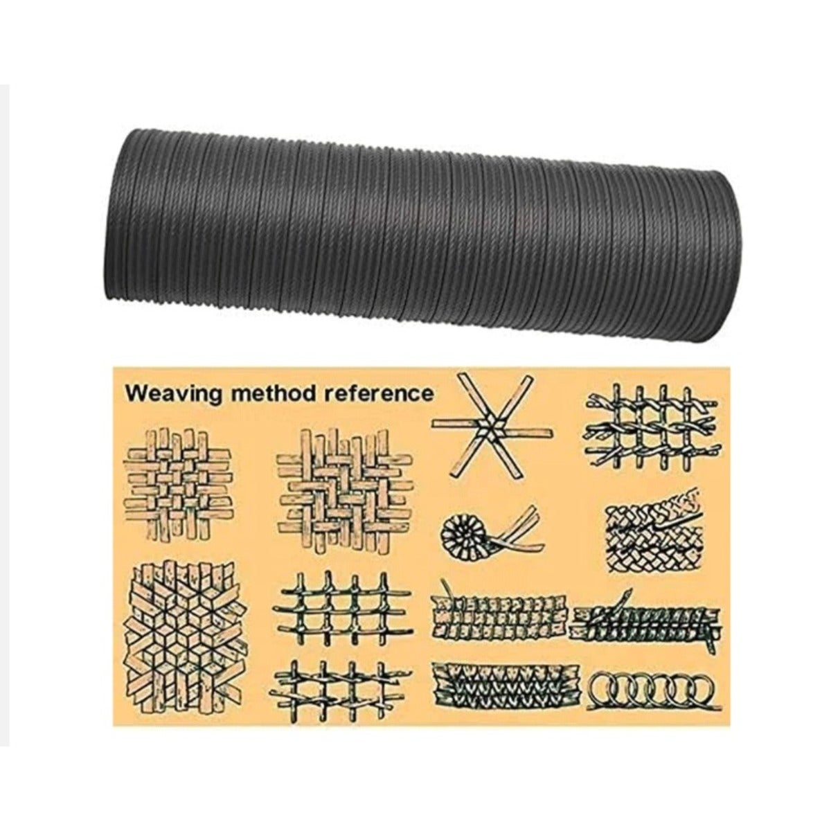 Tiras de ratán plástico para reparación de muebles de patio – Kit de reparación de ratán plástico de 36,5 metros para restauración de mimbre Brown - 6