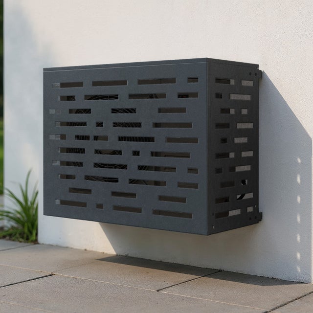 Cache Climatiseur Extérieur Aluminium Gris Anthracite Taille S 90 x 68 x 60 Amaro Arlberg