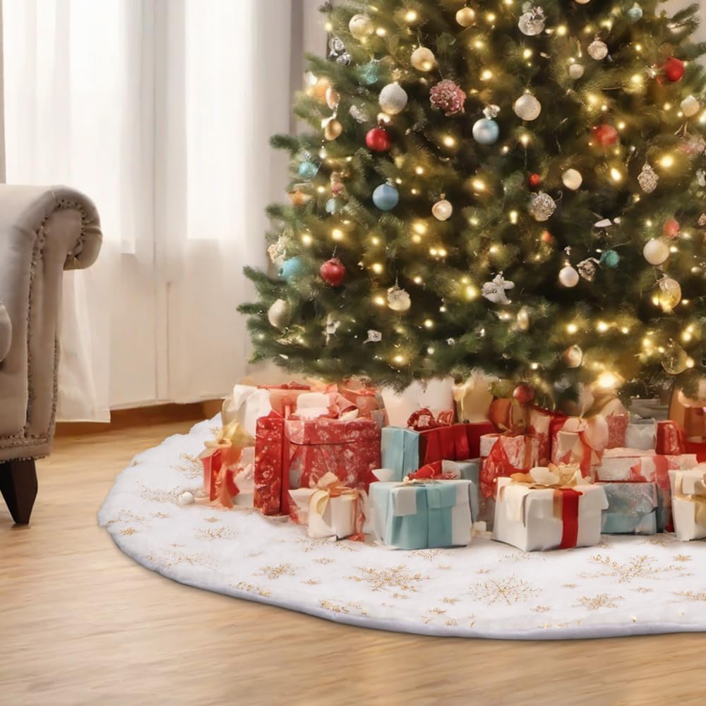 Jupe Lumineuse Pour Sapin De Noël - Collier LED Cache-Pied En Forme De Maison En Pain D'Épice