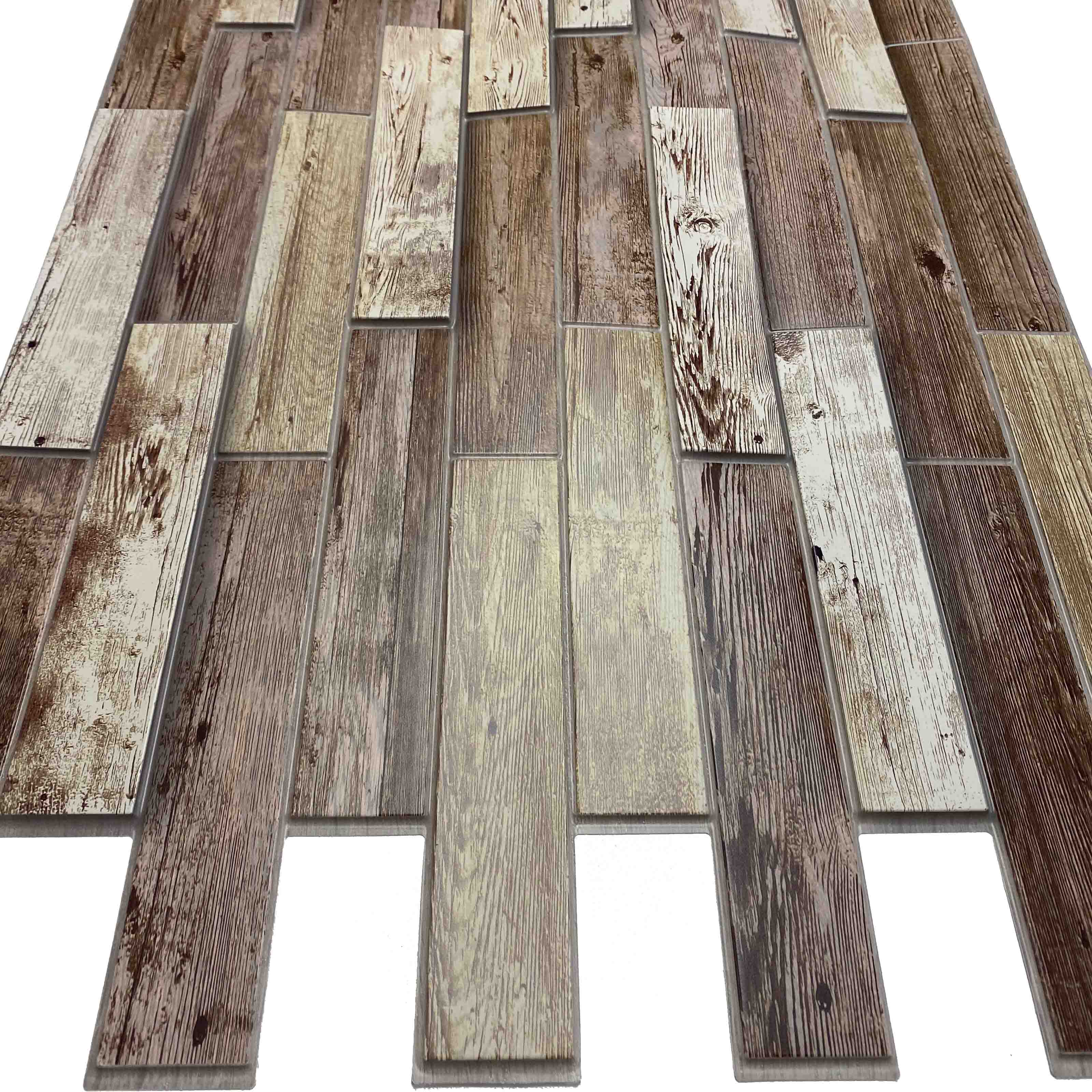Panneaux muraux 3D en PVC effet pierre, brique, céramique ou bois. Réalistes et isolants. - 1591 (format 980 x 480 mm) - 8