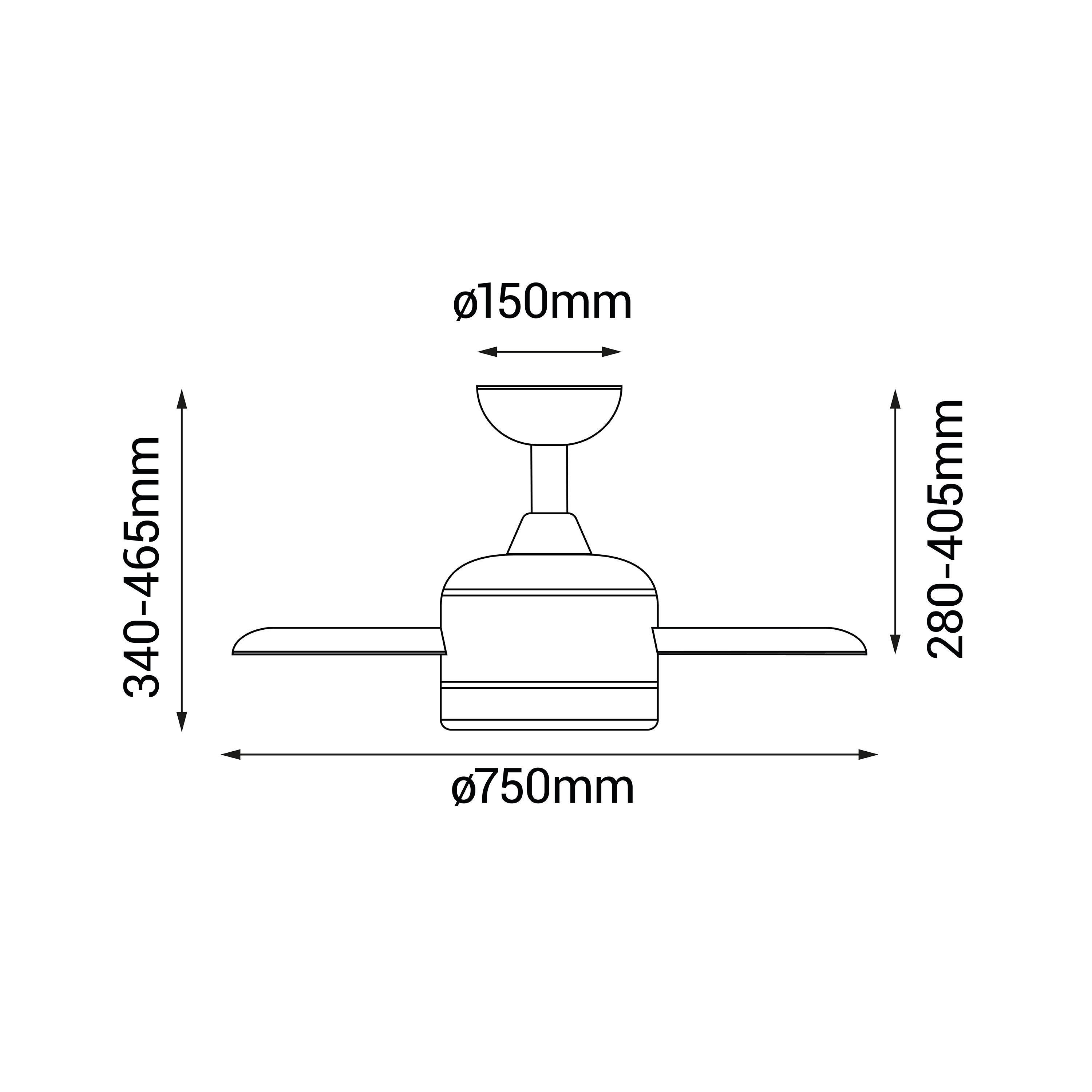 Ventilateur de Plafond 75cm DC LED 18W 3CCT Blanc/Marron Rainbow - 3