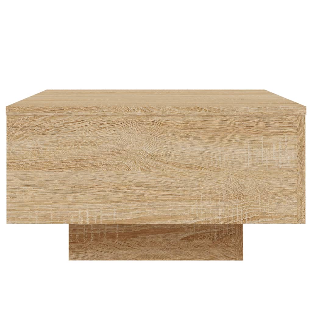 Mesa de centro con luces LED roble Sonoma 55x55x31 cm - 8