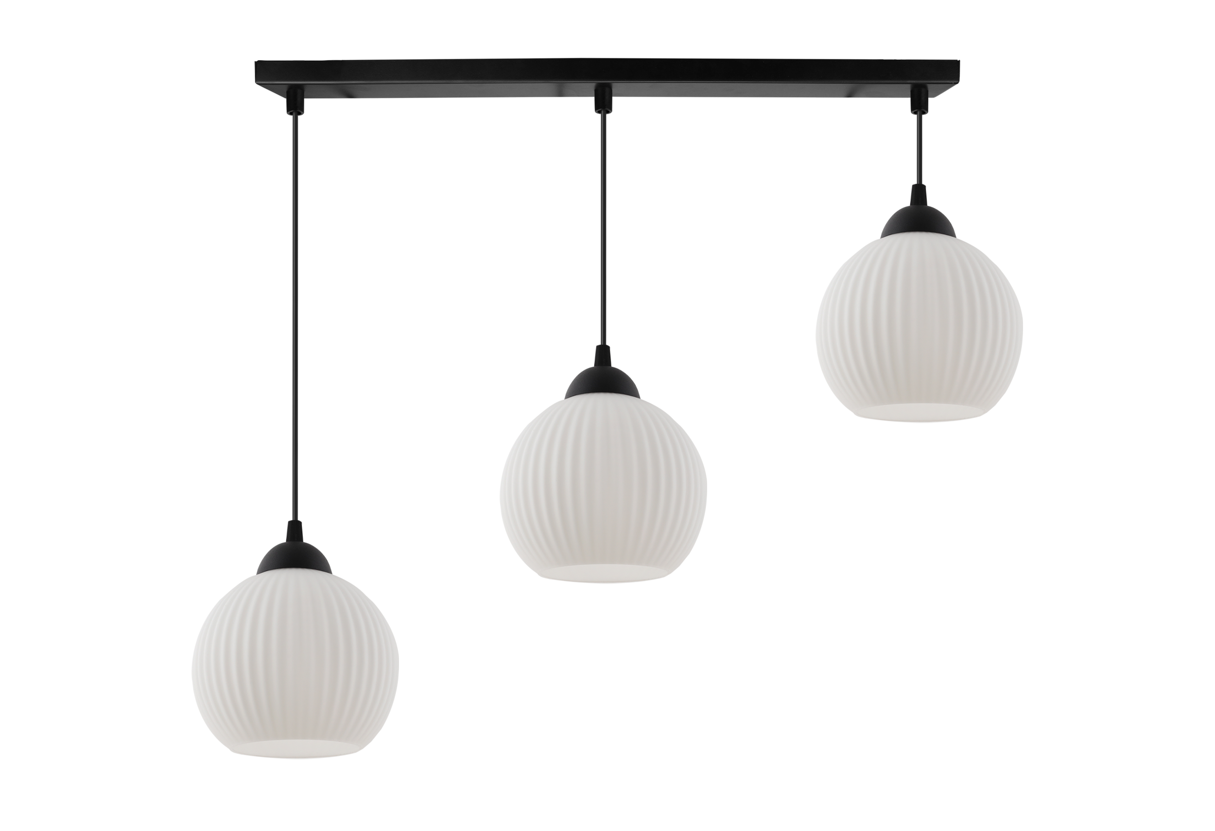 Lampă suspendată de tavan Light Home LH Riffle Sferă 3x E27 60W negru