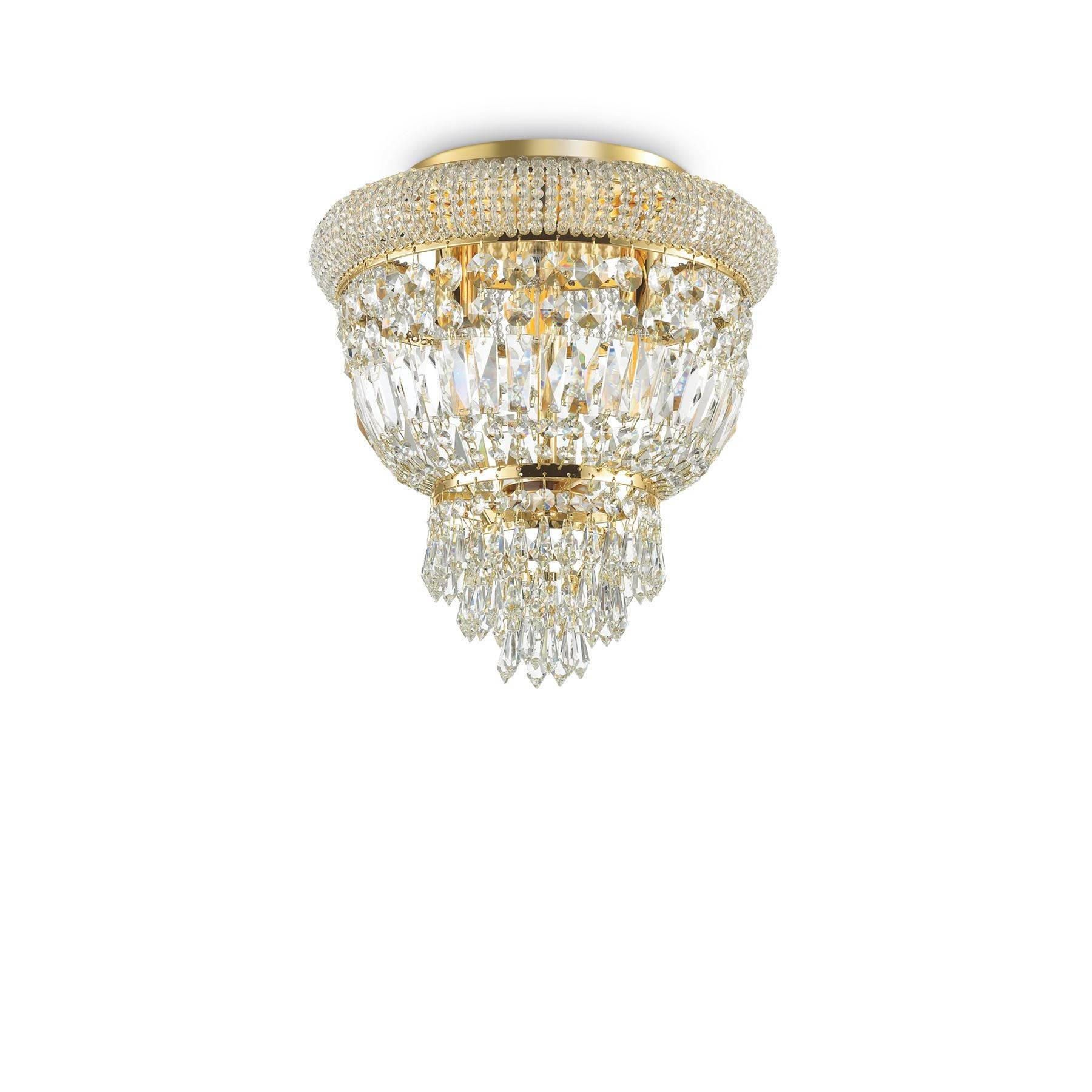 Ideal Lux  Plafonnier Design Dubai Métal Laiton 3 Ampoules 35,5Cm , Leroy Merlin