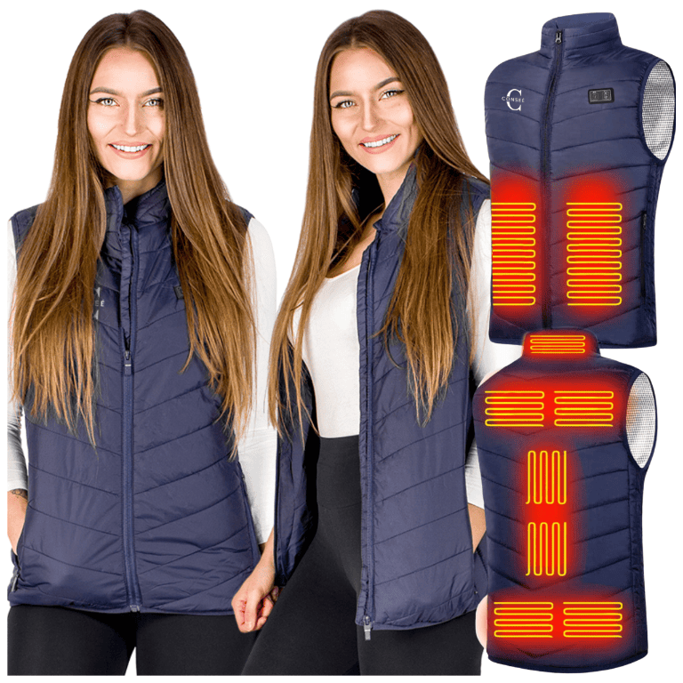 Y.A. LOTUS Gilet chauffant pour homme et femme, gilet chauffant sans manches, veste chauffante Usb pour l'extérieur, randonnée, moto, chasse, camping, ski - XL (Pas De Batterie), schwarz, XL