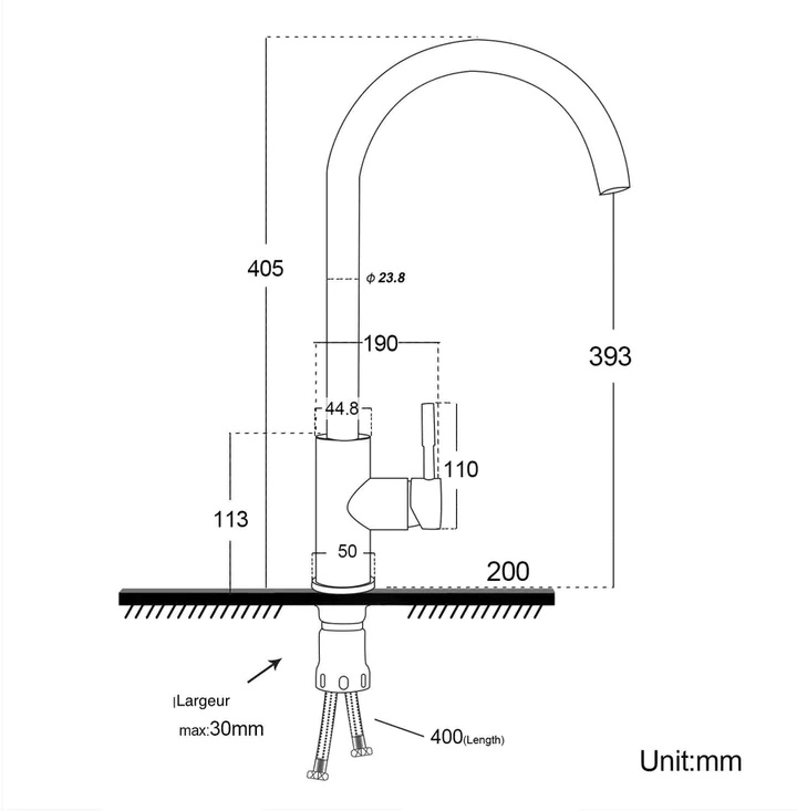 RUBINETTO LAVABO SOPRAELEVATO KF811BG2 ORO SPAZZOLATO COLLEZIONE SCAMANDRE - 9