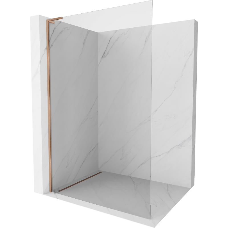 Mexen Kioto L ścianka prysznicowa Walk-in 95 x 200 cm, transparent, miedź szczotkowana - 800-095-103-65-00