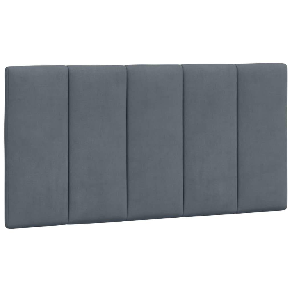 Cadre de lit sans matelas gris foncé 100x200 cm velours - 8