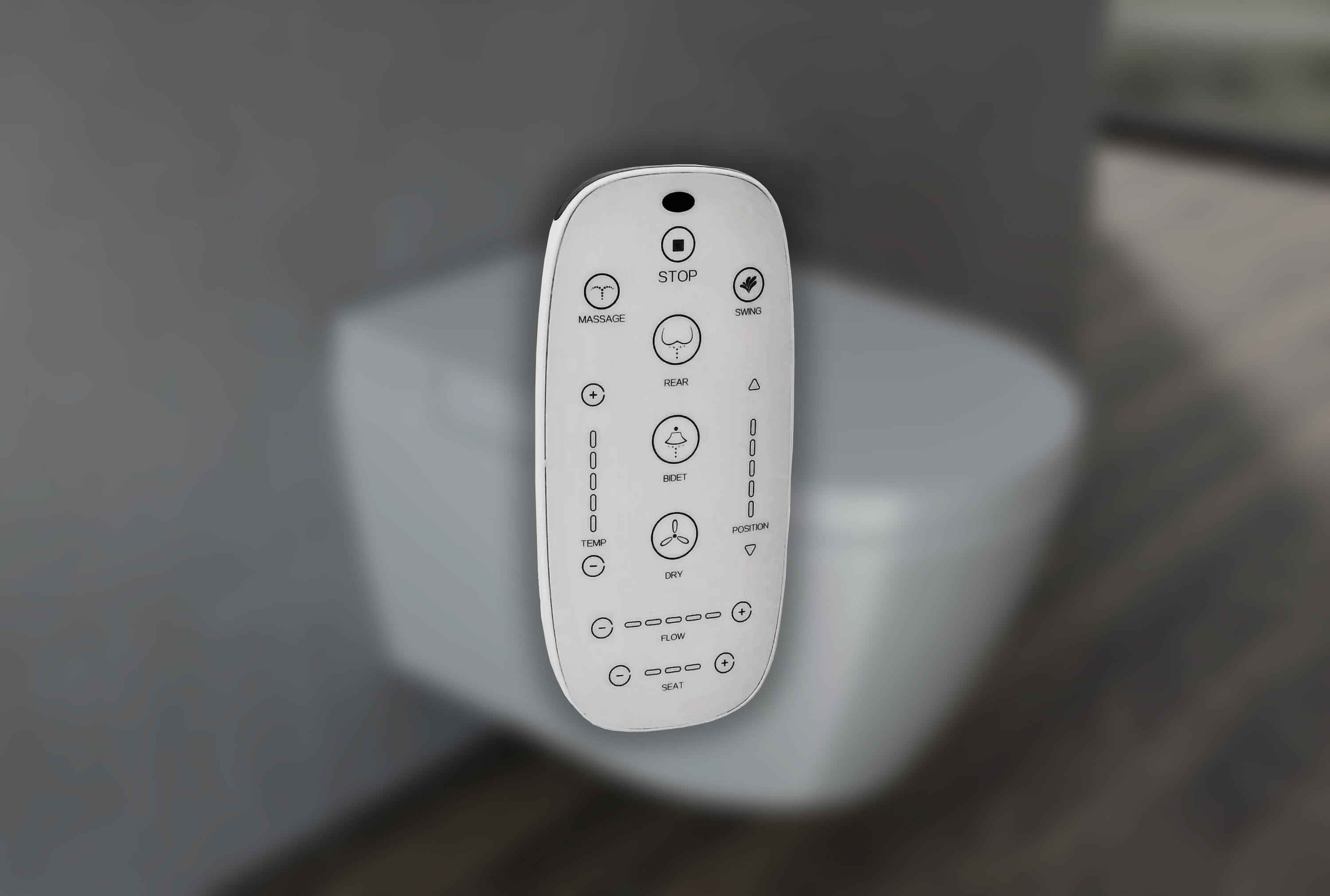 BERNSTEIN - Toilettes japonaises céramique WC japonais suspendus, WC lavant + Télécommande, siège chauffant, séchoir - Blanc - 59,2x40x42,4cm - 540PRO - 2