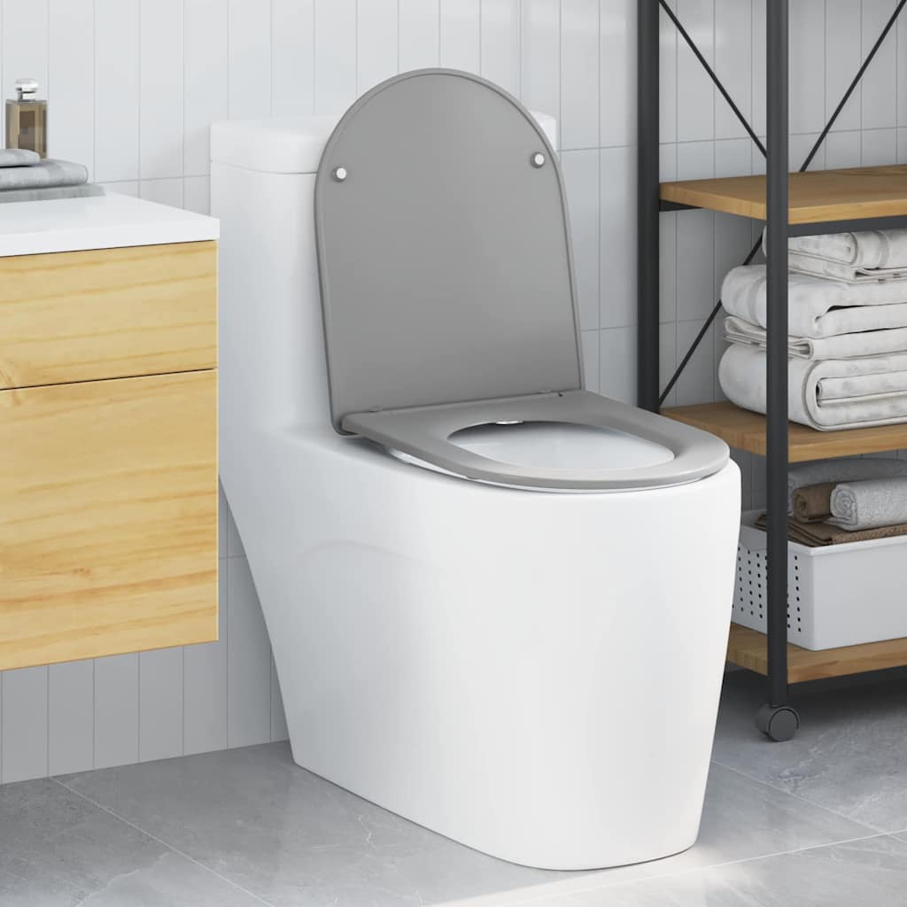 Siège de toilette Gris 47 x 36 x 3,4 cm Duroplast vidaXL | Leroy Merlin