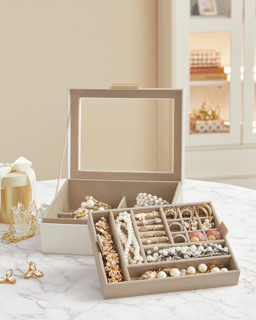 Portagioie In Acrilico Con 5 Cassetti - Trasparente, Fodera Velluto, Per Organizzare Gioielli - Foto 11