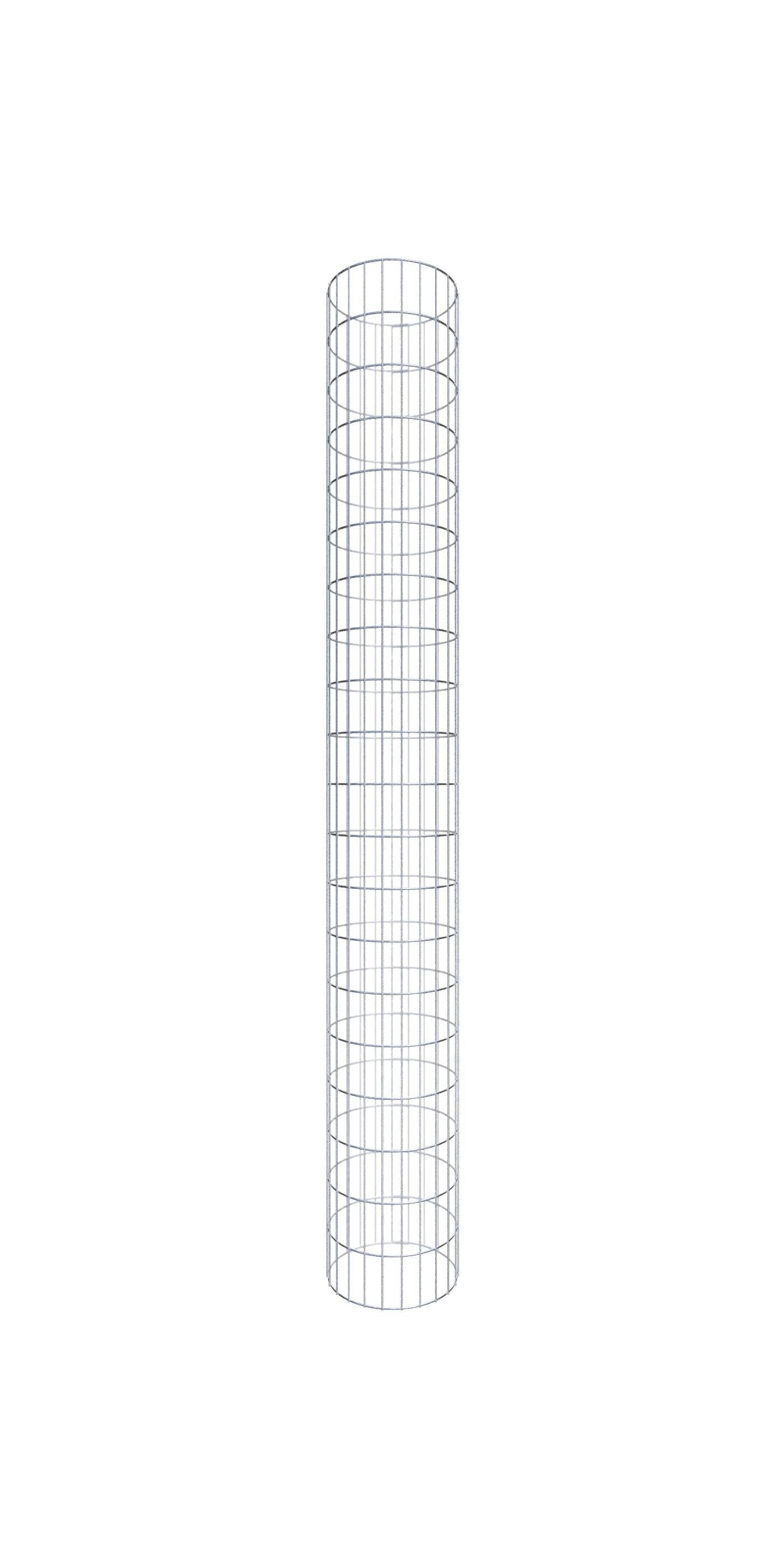 Kolumna gabionowa o średnicy 37 cm, okrągła MW 5 x 10 cm - Wysokość: 2,00 m