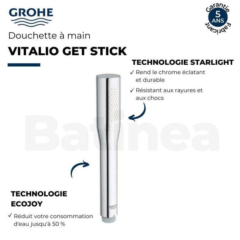 Pommeau de douche GROHE Quickfix Vitalio Get Stick - 3