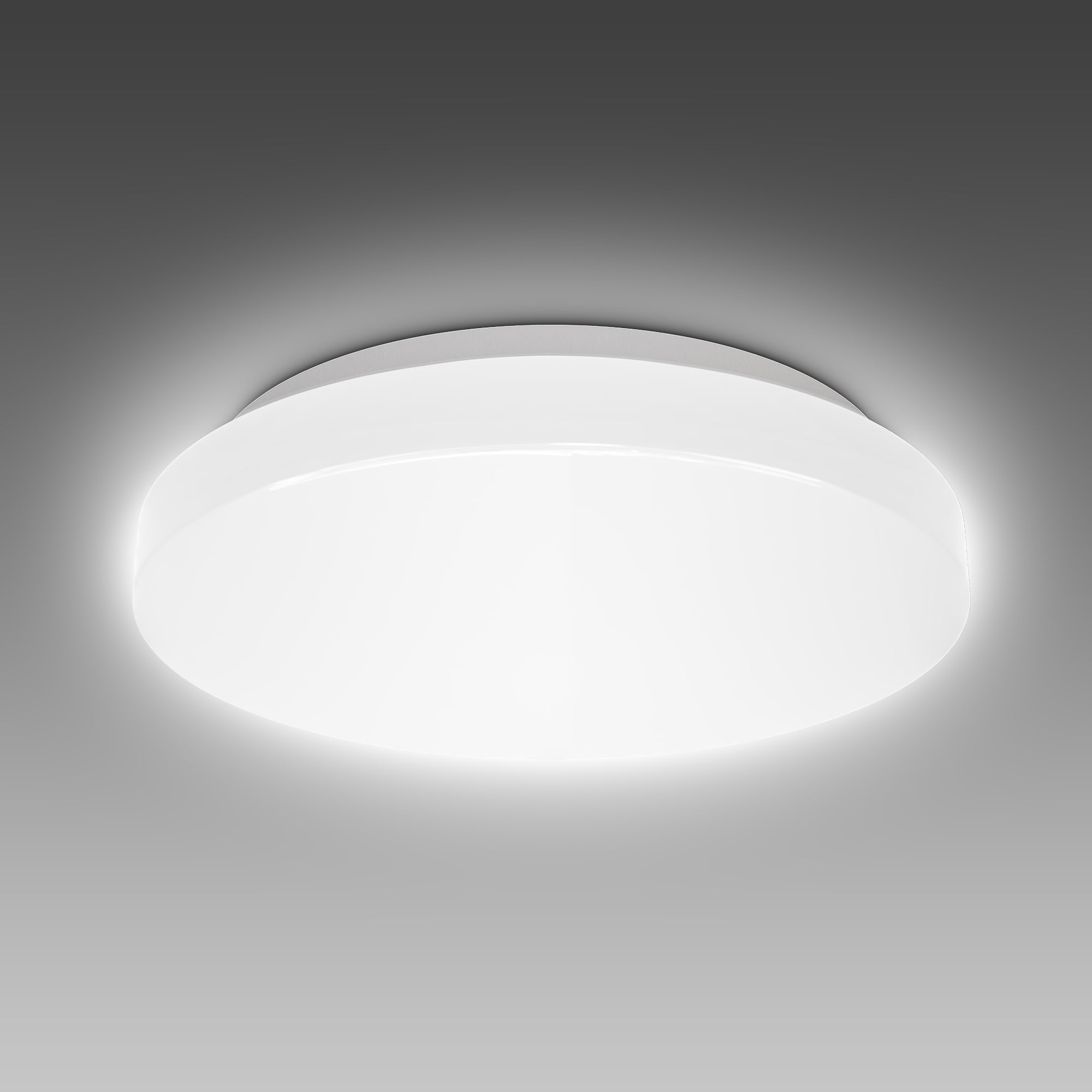 Plafonnier LED salle de bain - IP44 - D.220 mm - Blanc - Blanc neutre 4000K - 10W / 1100lm - B.K.Licht - 9