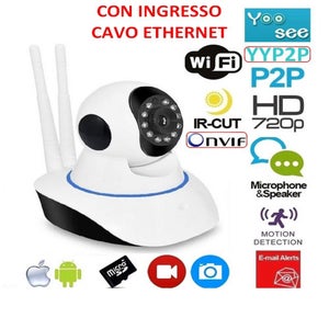 Telecamera Wi-Fi Interna HiKam S5 | Sorveglianza Casa, Animali, Bambini | Video HD, Audio Bidirezionale, Rilevamento Movimento, Visione Notturna