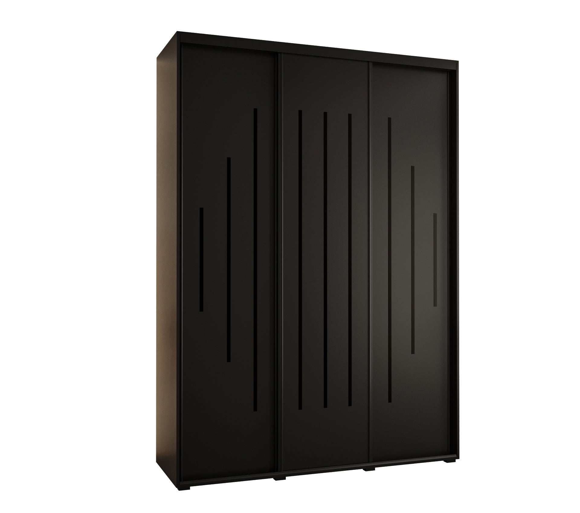 Szafa przesuwna wysoka Davos 12 170 x 60 x 235,2 cm czarny + czarny + u. czarny - Abiks Meble