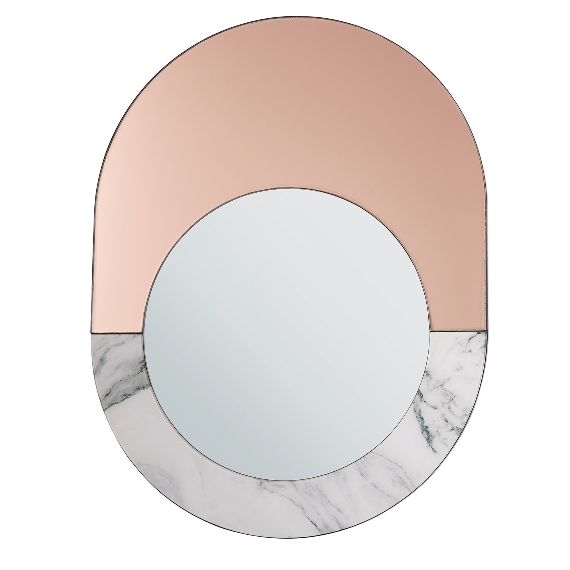 Beliani Espejo RETY 50 cm 65 cm Piedra Rosa dorado | Leroy Merlin