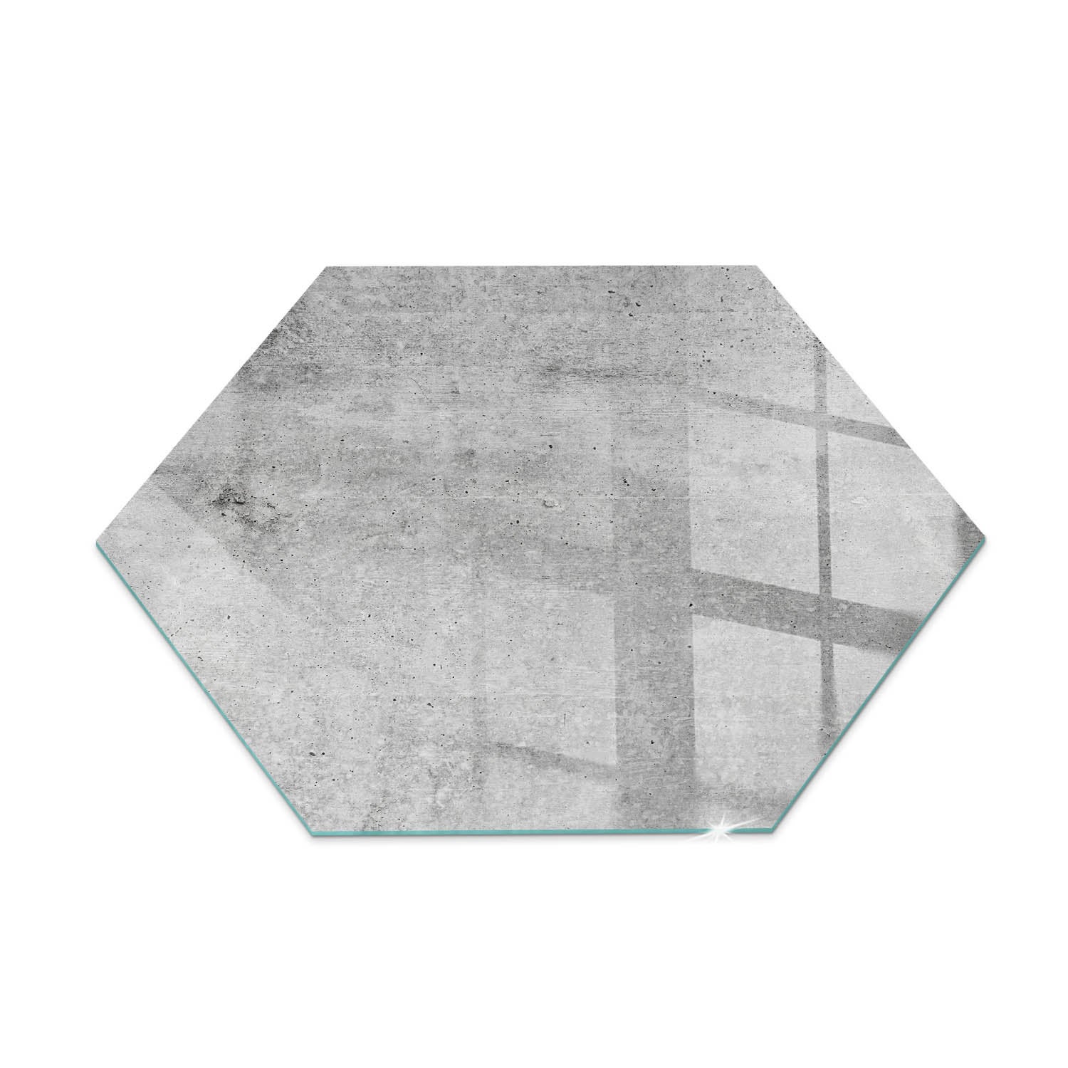 Ochronna szklana podkładka pod kominek - 40 cm - Tekstura surowego betonu - TULUP