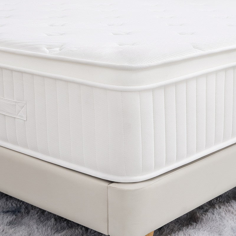 Matelas 140x190 cm INRE, Épais 30cm, Matelas Hybride, Ressorts Ensachés, 7 Zones, Moyenne Ferme, Confort et Respirant - 5
