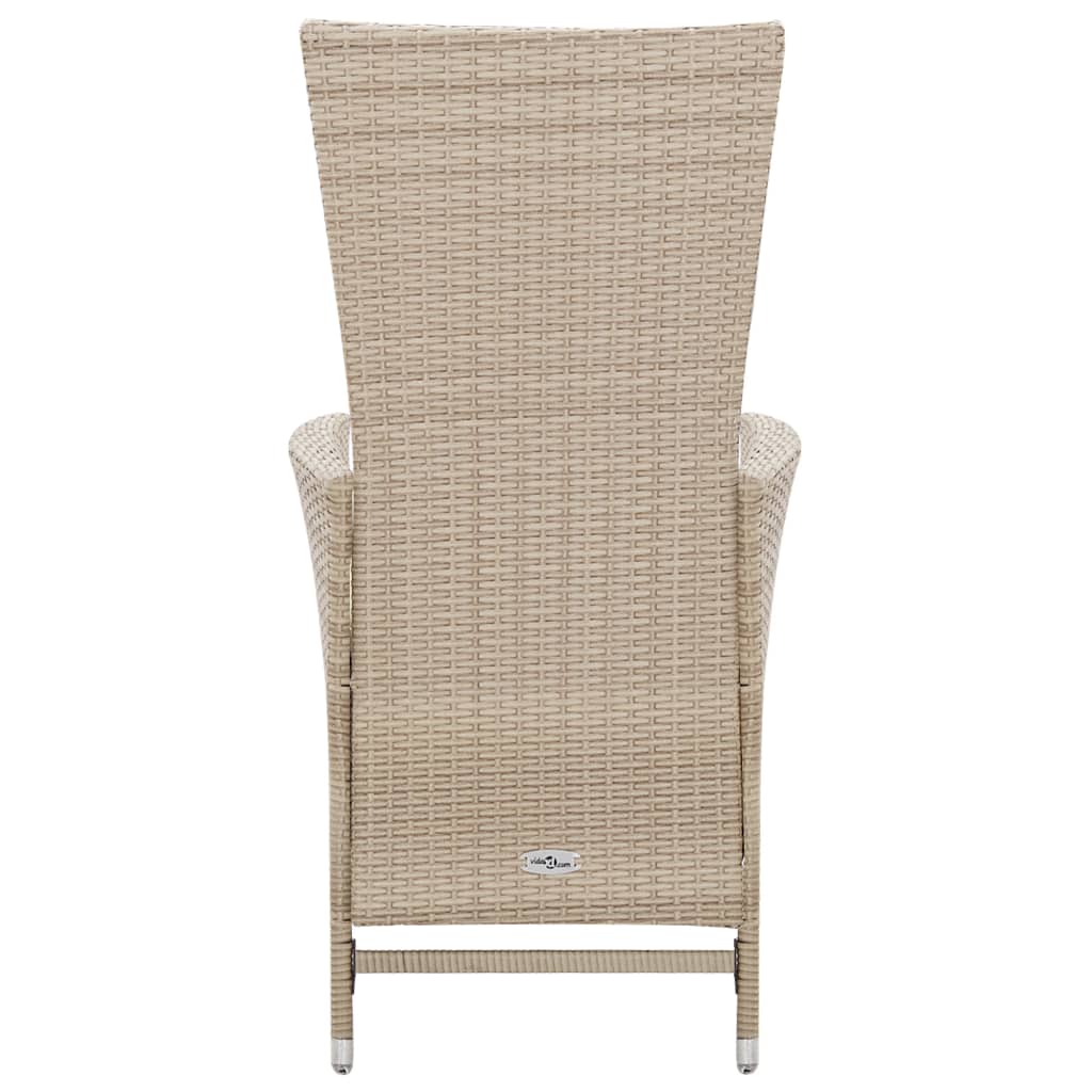 Maison Exclusive - Set da Pranzo da Giardino 7 pz con Cuscini in Polyrattan Beige - 4