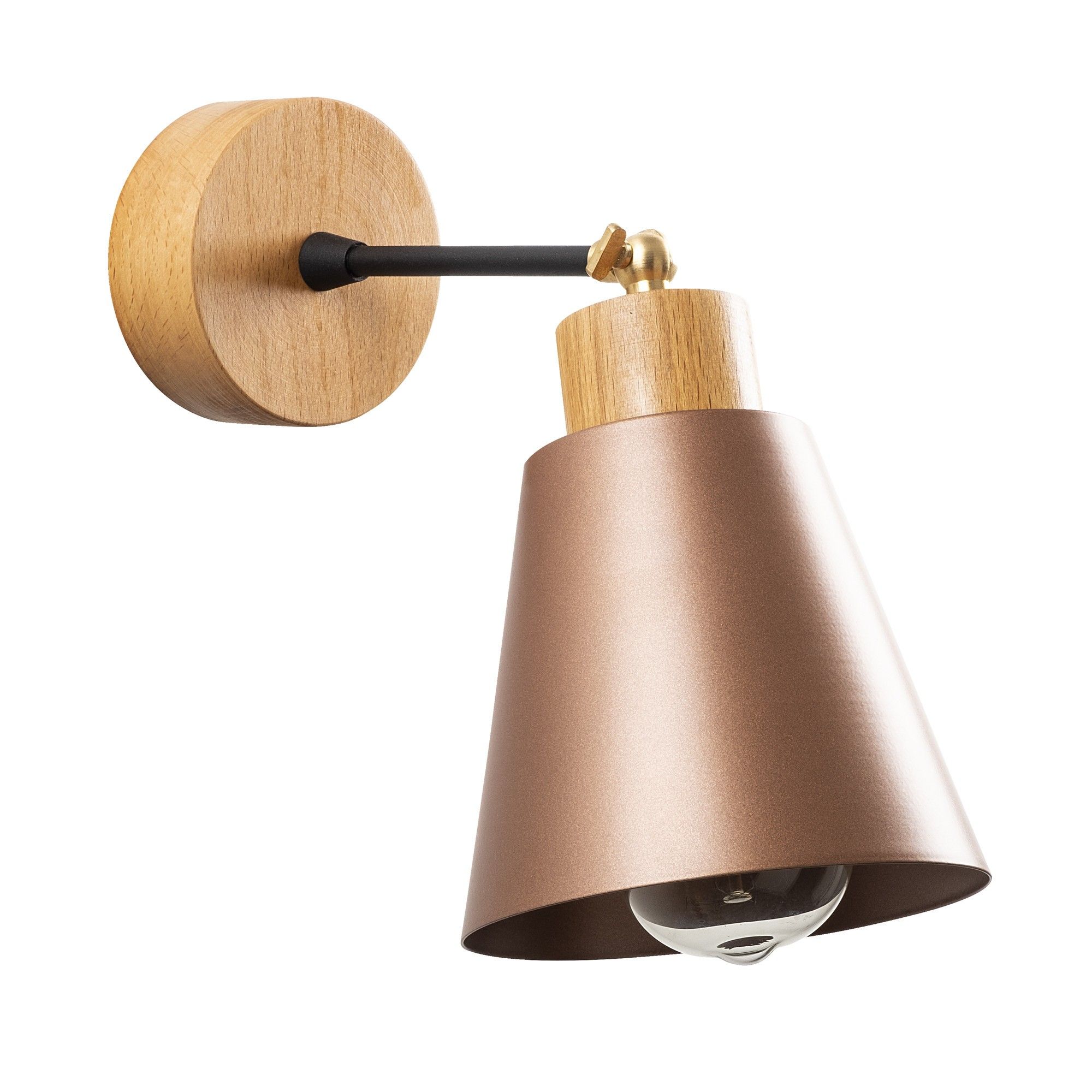 Lampa perete MANAVGAT N-612, roz auriu, metal, 14x25 cm | Leroy Merlin