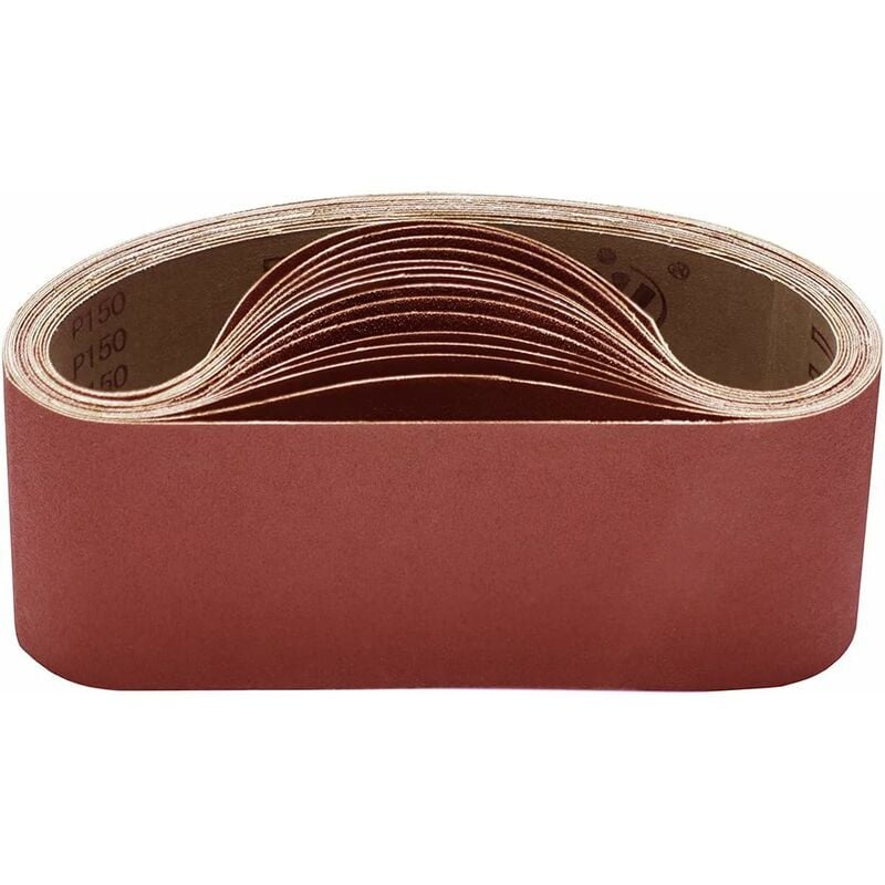 Taśma ścierna, 15 sztuk taśm ściernych 100 x 610 mm, zestaw po 3 sztuki o gradacji 80/120/150/240/400 do szlifierki taśmowej, pilnika elektrycznego