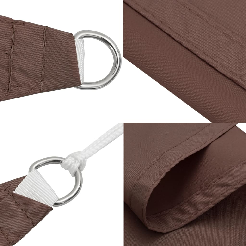 Voile de parasol tissu oxford rectangulaire 6x7 m marron vidaXL - 6