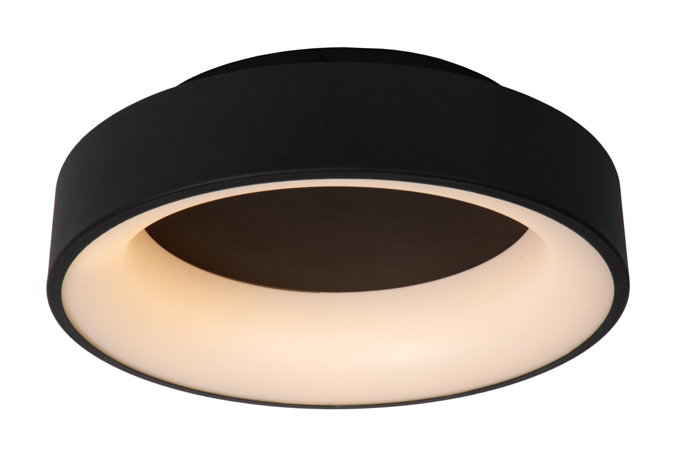 Plafon okrągły MIRAGE LED 22W Ciepła biel 1020lm czarno-biały wym:11,5x38x38cm IP20 Lucide