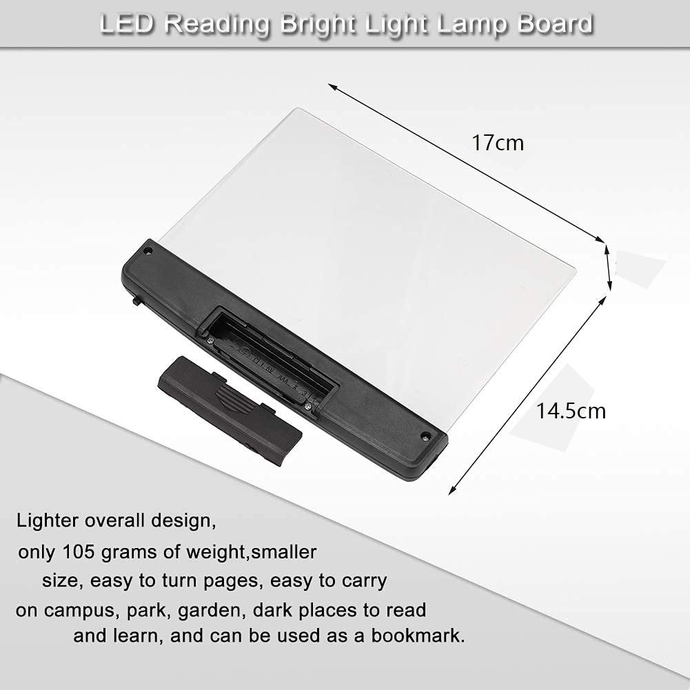 2PCS Lampe de lecture LED, conçue pour une utilisation nocturne, respectueuse des yeux, alimentée par piles, adaptée aux livres et aux bureaux, blanc - 4