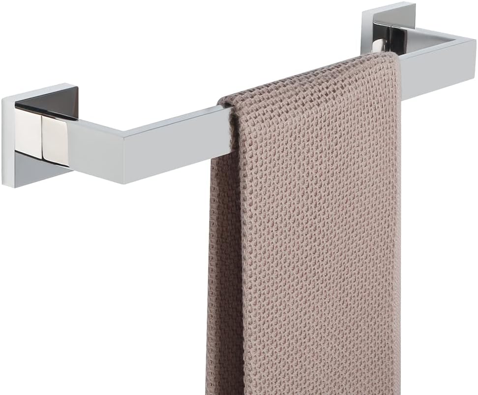 Porte-serviettes de salle de bain, porte-serviettes mural 40 cm, acier