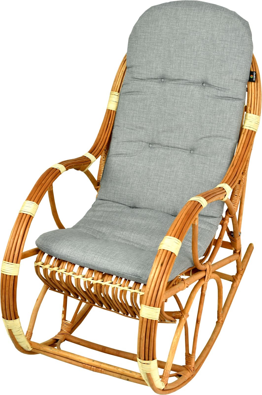 Poduszka na fotel bujany wiklinowy AMPO jasny szary 1 szt.