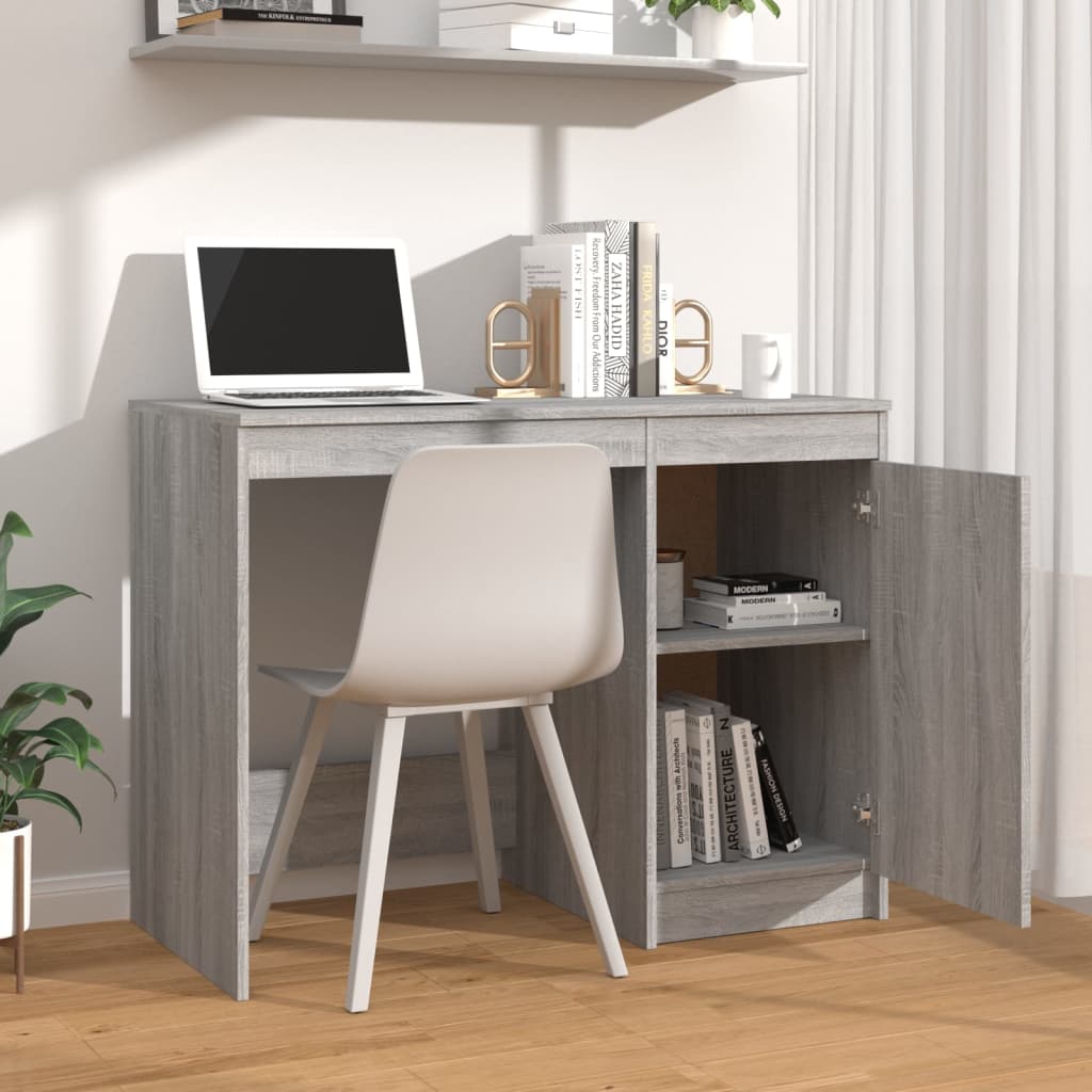 Bureau，Table de travail，Table d'étude Sonoma gris 100x50x76 cm Bois d'ingénierie CWV41020 - 3
