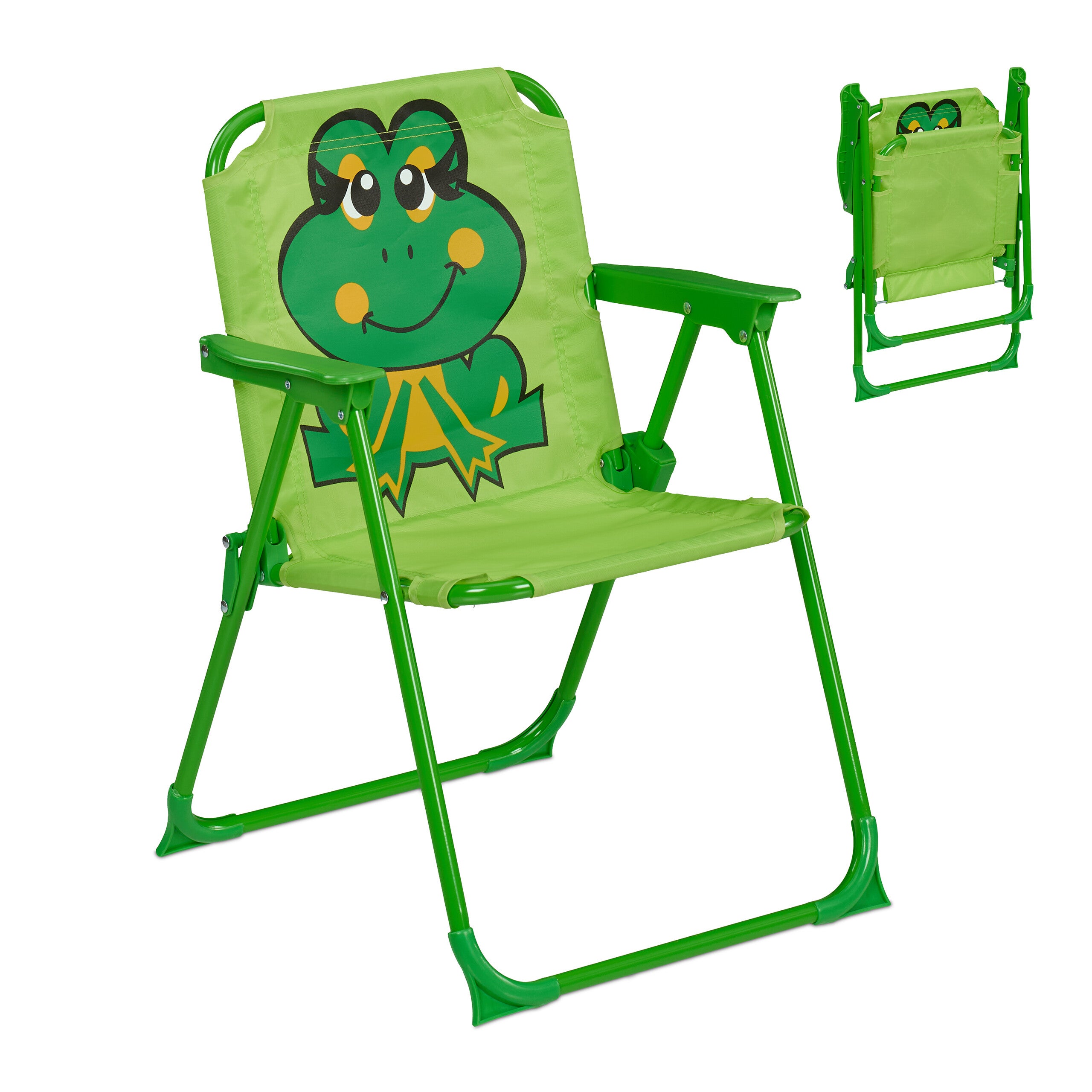 Oxfort Sedia Pieghevole Da Campeggio E Giardino - Struttura In Acciaio, Colore Lime, Dimensioni 53x46x74 Cm