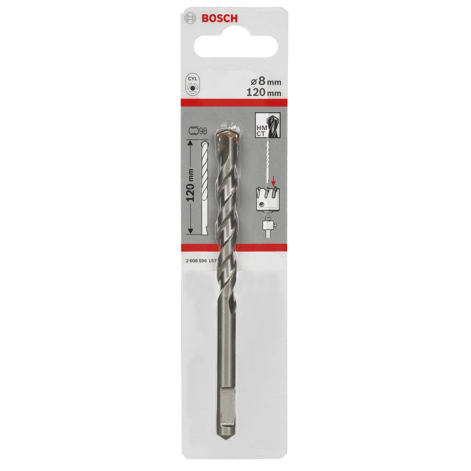 Foret de centrage pour porte-outil six pans et SDS-plus BOSCH 2608596157 - 3