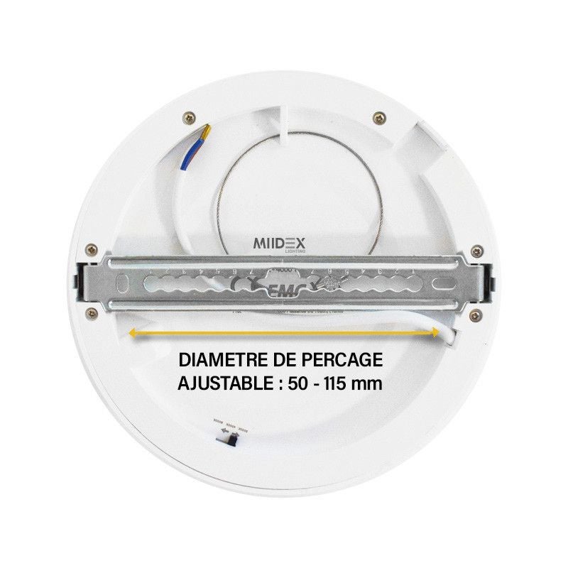 Downlight LED Rond - 170mm - 12W CCT - Blanc - Encastrable/Surface - 3