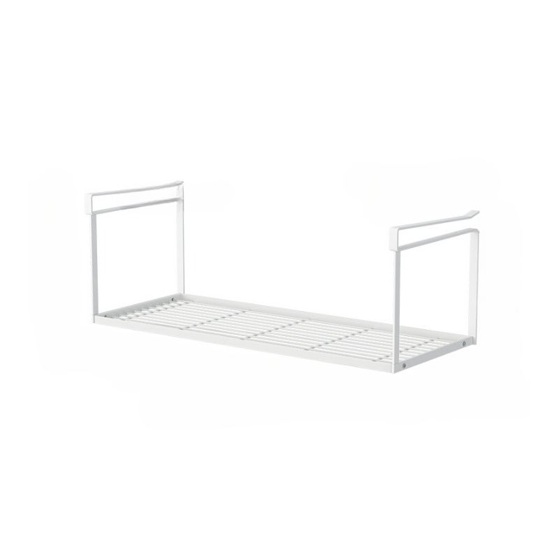 Półka łazienkowa, pod szafkę łazienkową, wisząca, wydrążona, bez dziurkacza, nośność 15 kg, 52,5*21*15,5 cm, biała