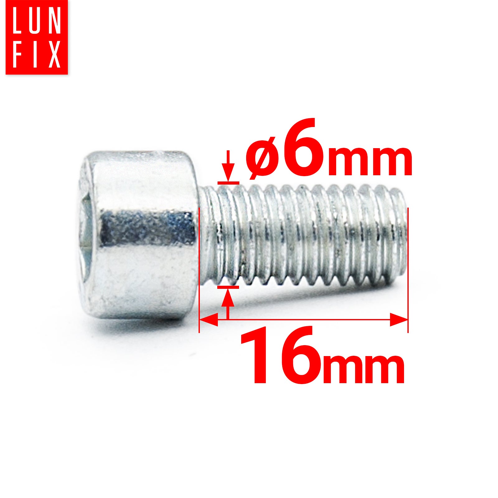 Śruba imbusowa DIN 912 M6 16 mm kl. 8.8 50szt.